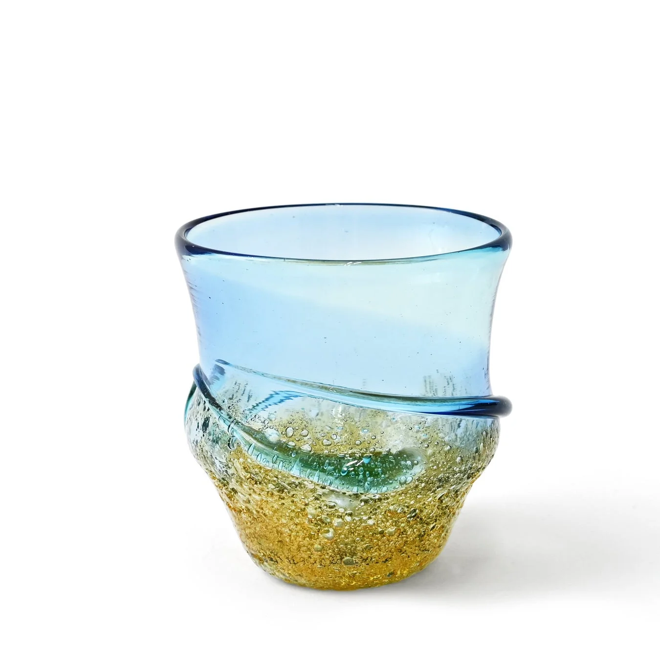茶泡波巻宙吹グラス