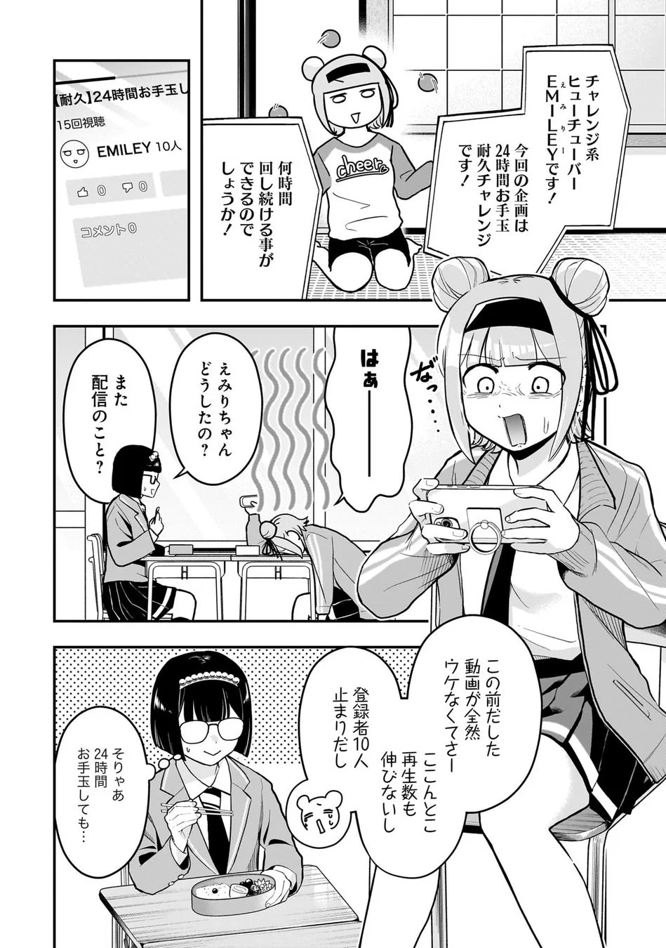 動画配信の再生数に悩む福園えみり
