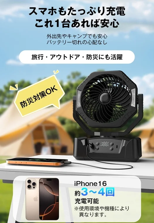 スマホもたっぷり充電 これ1台あれば安心