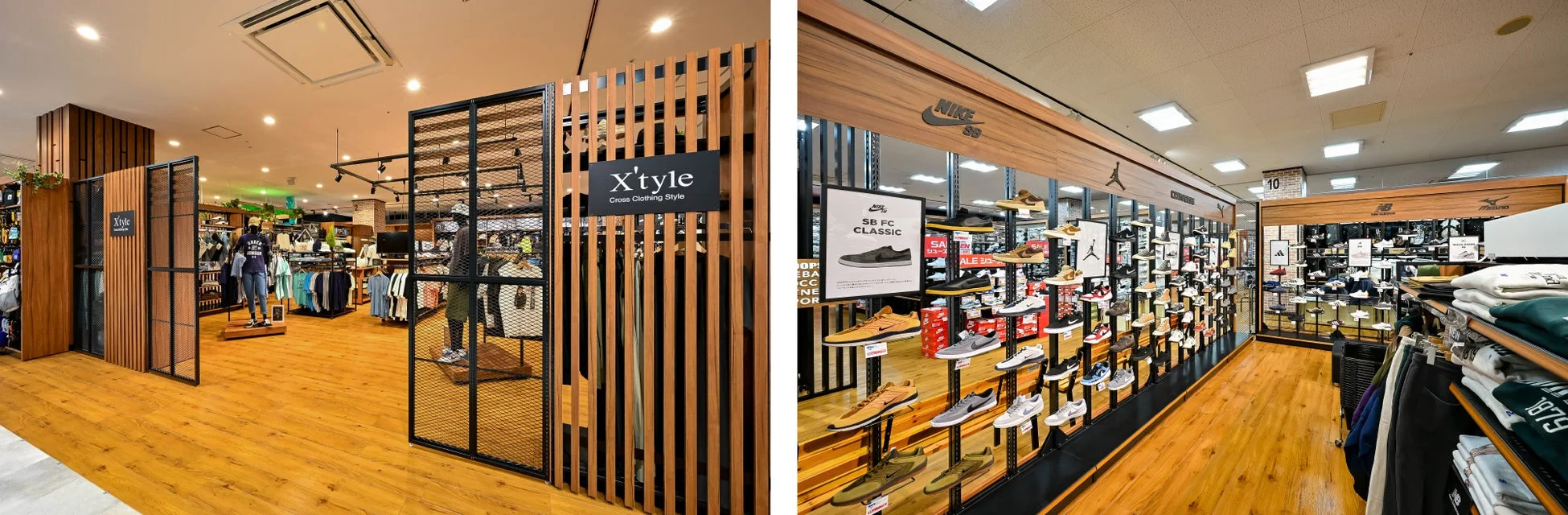 X'tyle店舗内 アパレル・シューズ