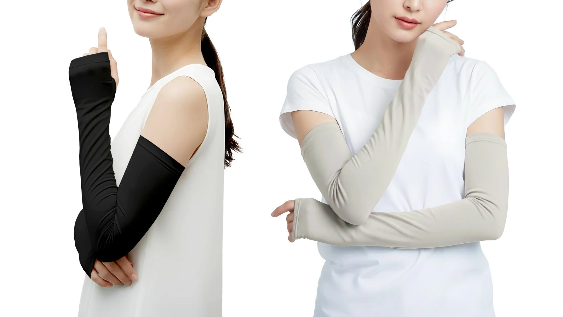 Fabrich UVカットアームカバーの着用イメージ