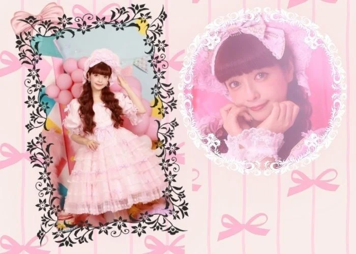 ロリータファッションの青木美沙子さんのコラージュ