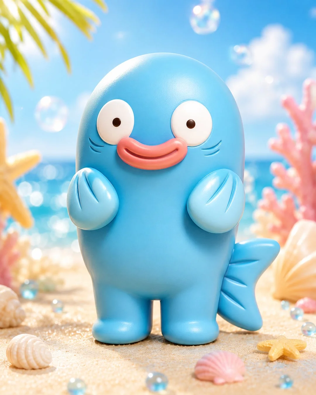 青い魚のようなキャラクター