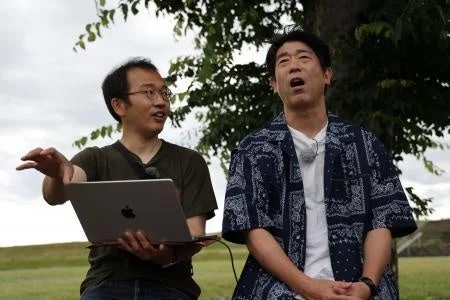 花火鑑賞の様子
