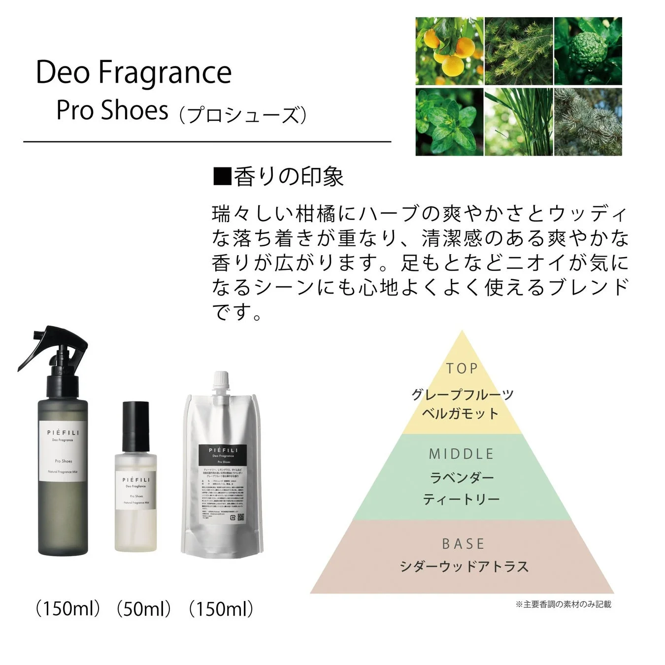 香りの説明とボトル
