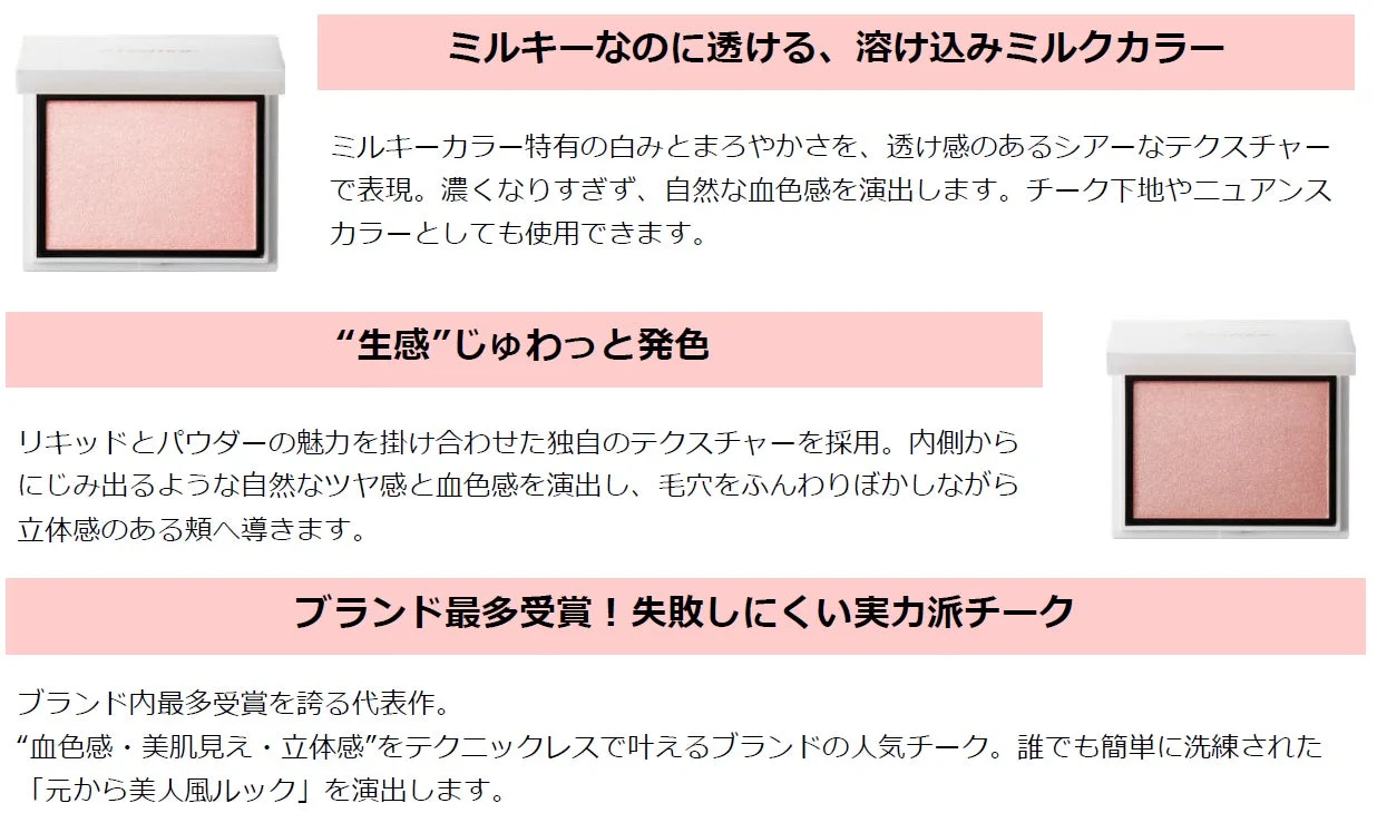 チークの特徴テキスト
