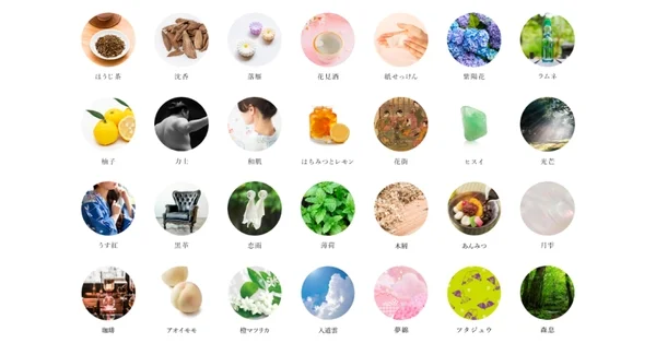 J-Scent 香りのラインアップ