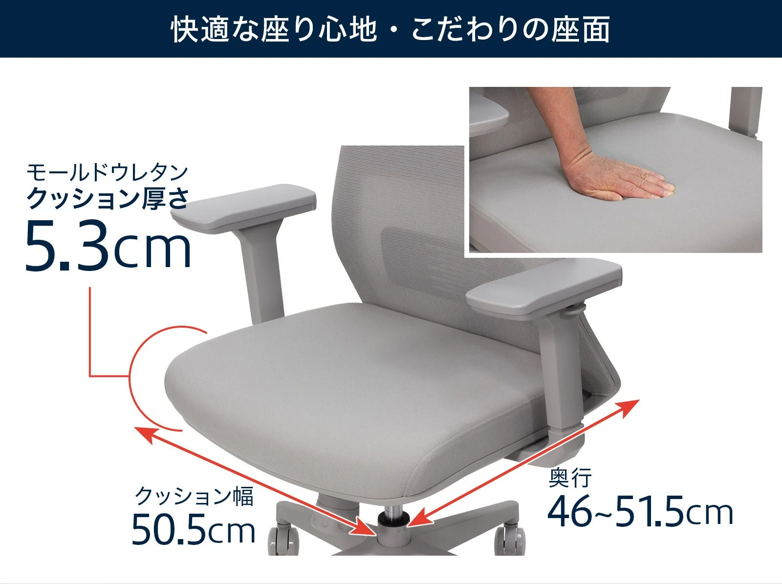 モールドウレタン製座面